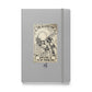A5 hardcover notebook in matte silver-gray with "Applying AI to My Problems" on the cover.